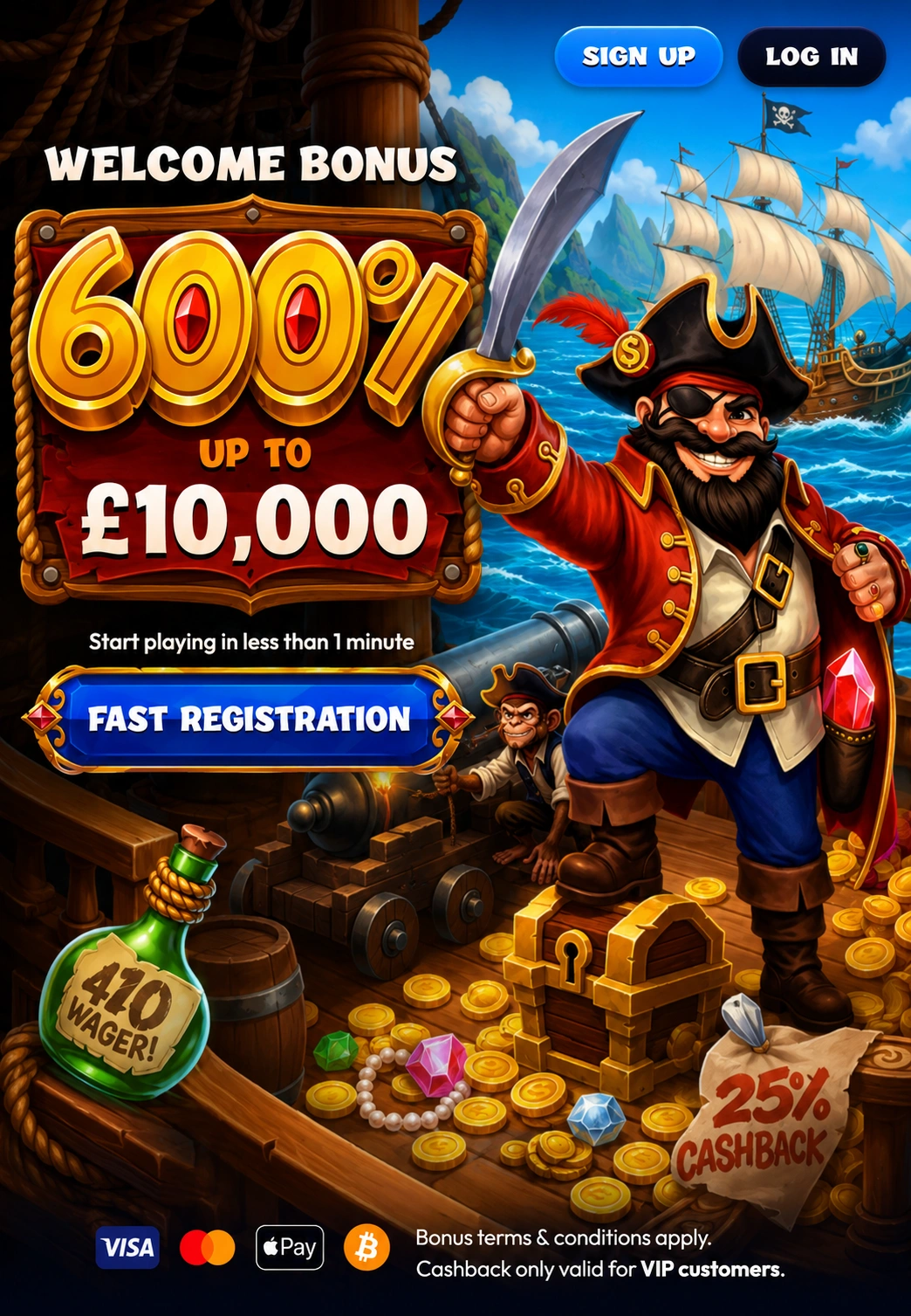 Smash Casino affiliate landing preview